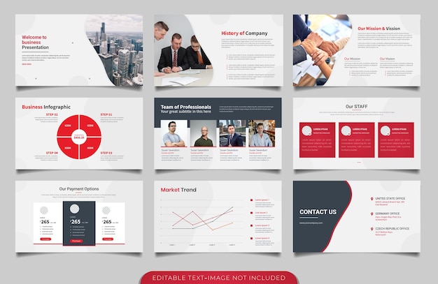 Вектор Минимальный дизайн шаблона слайда презентации powerpoint для корпоративного бизнеса