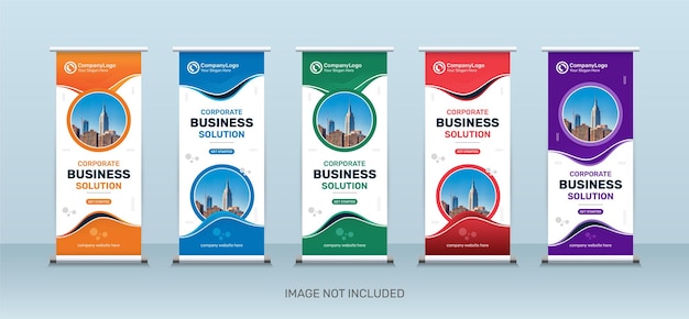 Minimal corporate business roll up banner with mockup, pull up banner, pop up banner, display stand