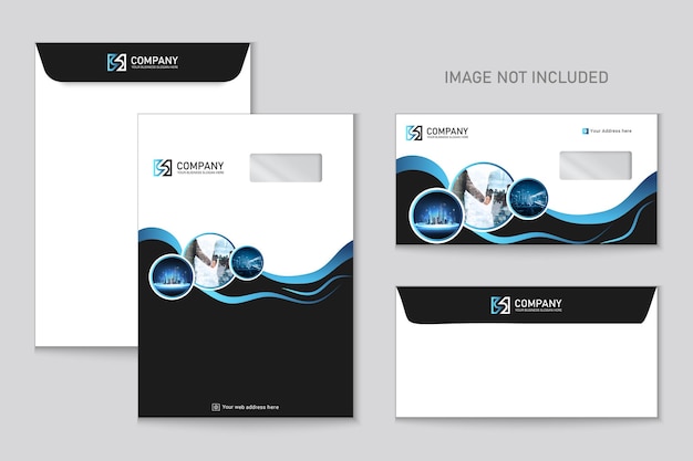 Minimal corporate envelope dl and a4 size template. international standard size. envelope mock up.