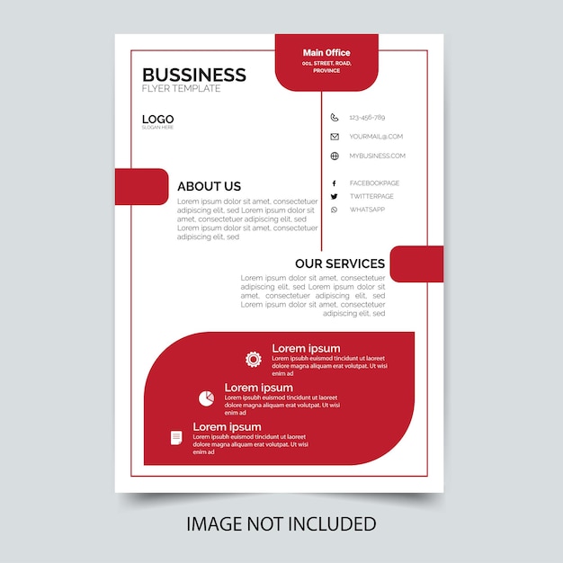 Minimal corporate flyer design template