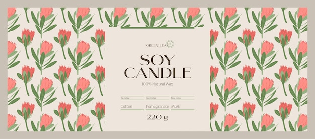 Vector minimal cosmetics label design template