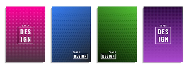 Minimal cover design Colorful halftone dot shape