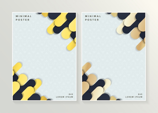 Minimal cover in gold. vector geometric abstract design.