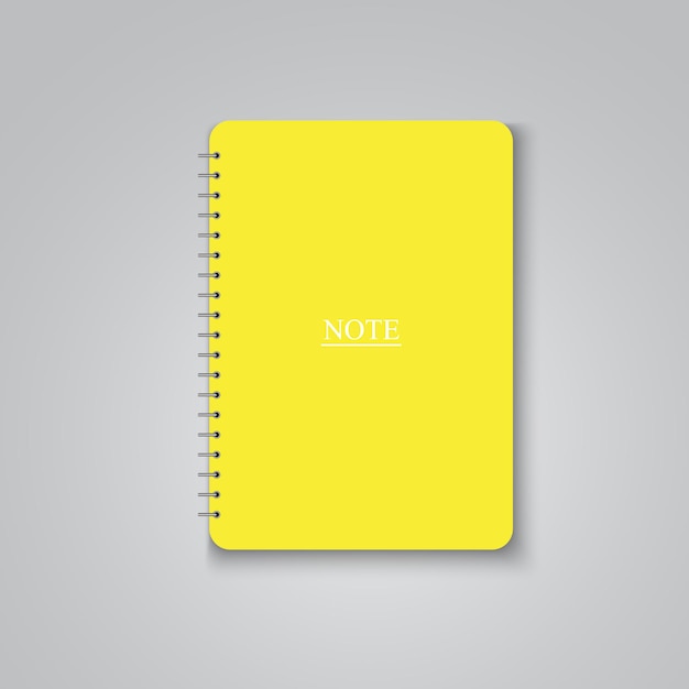 Minimal cover note book mockup