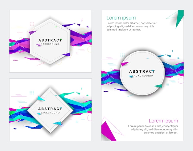 Minimal covers design. background geometric template