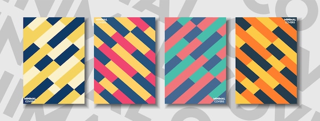 Minimal covers design and colorful poster geometric background
