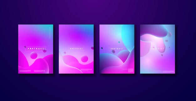 Minimal covers  design wavy fluid gradient shape composition background