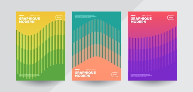 Minimal covers with Colorful halftone gradients Future geometric patterns Eps10 vector