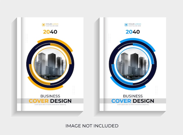 Minimal creative corporate book cover design set premium vector