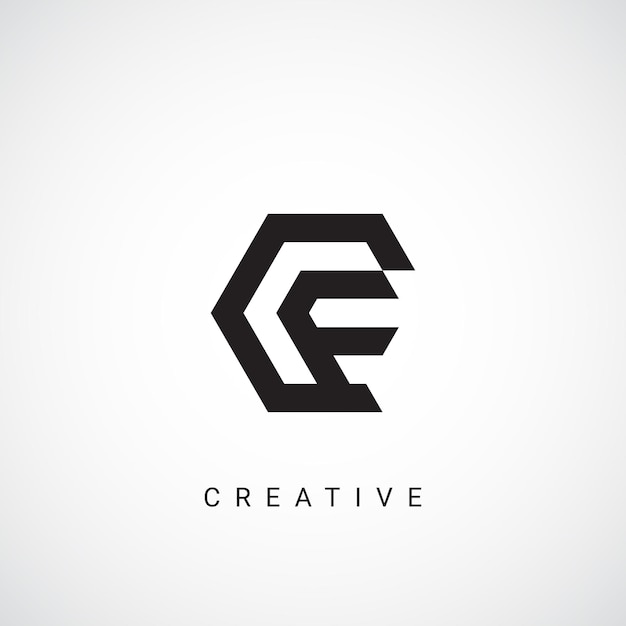 Minimal Creative Initial Based CF logo and FC logo Letter CF FC creative elegant Monogram icon