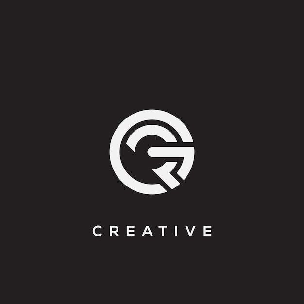 Minimal creative initial based GR logo and RG logo. Letter GR RG creative elegant.