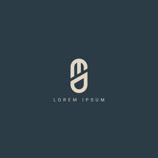 Minimal creative initial based MD logo and DM logo Letter MD DM creative elegant monogram