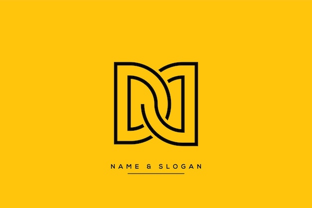 Minimal creative unique style letter d dd logo monogram line art design template