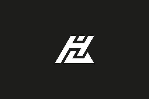 Minimal creative unique style letter LH HL logo monogram line art design template