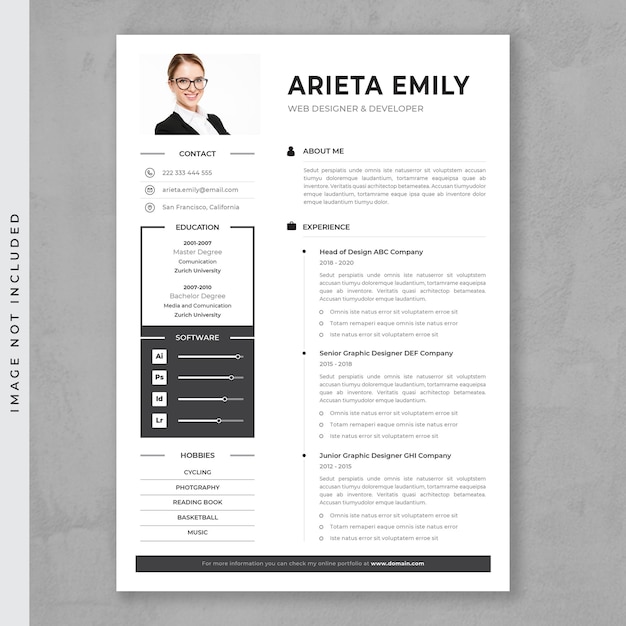 minimal cv resume