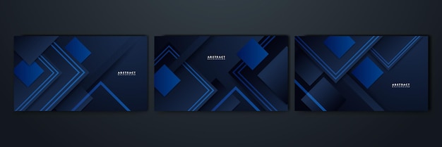 Minimal dark blue black abstract modern background design Design for poster template on web backdrop banner brochure website flyer landing page presentation certificate and webinar