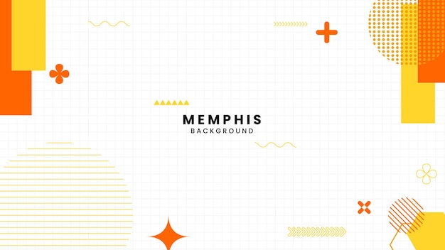 Minimal and decorative geometric shapes banner background with memphis elements