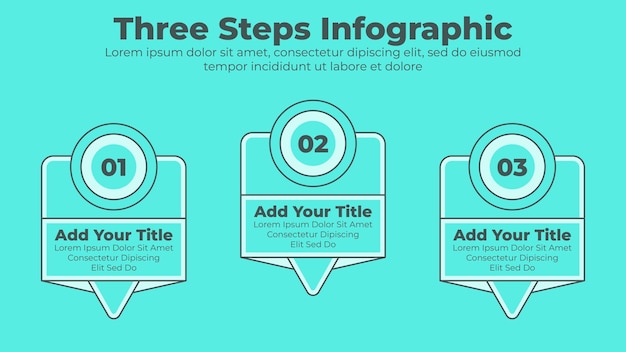 최소한의 디자인 3 단계 또는 옵션 비즈니스 infographic 프레젠테이션 템플릿