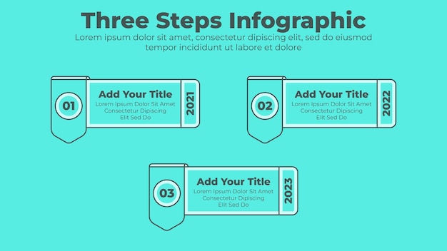 Minimal design 3 steps or options business infographic presentation template