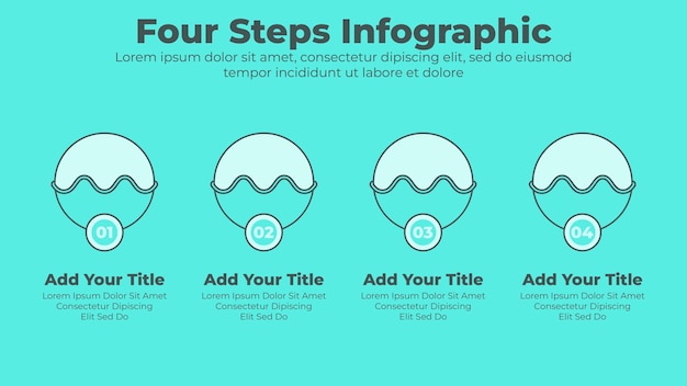 Minimal design 4 steps or options business infographic presentation template