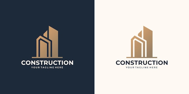 Minimal design construction logo template inspiration.