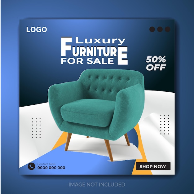 Minimal Design Selling Furniture Ads Creative Social Media Web Banners