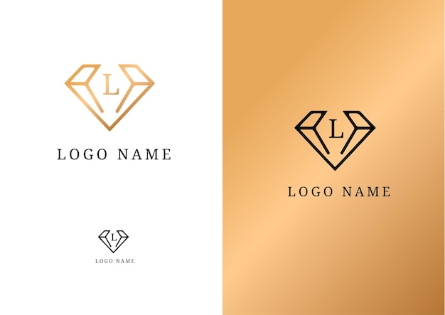 Minimal diamond logo design