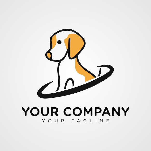 Minimal Dog Logo Design