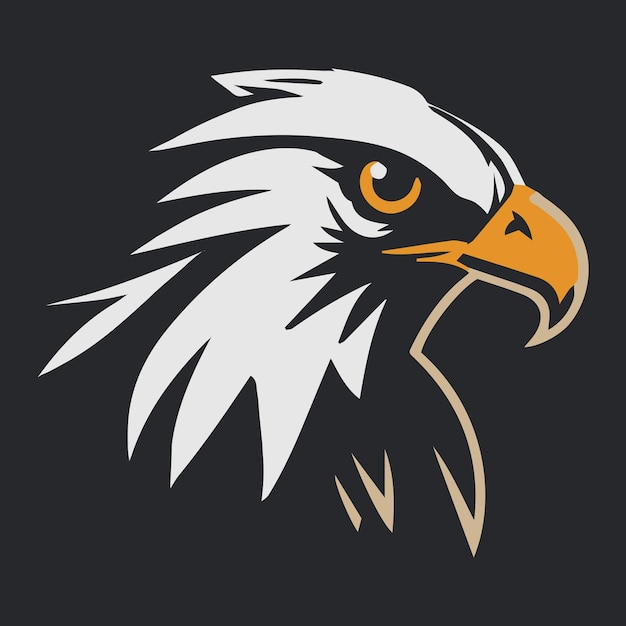 Минимальный логотип орла чистого современного векторного символа птицы