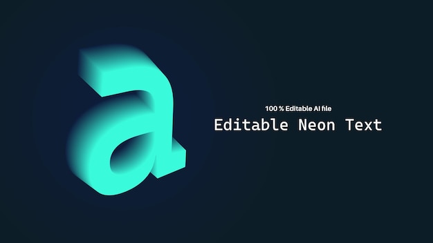 Minimal Editable Neon Typography Text