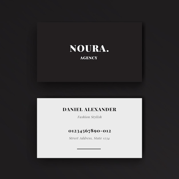 Minimal and elegant business card template in brown colour