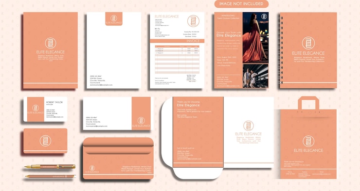 Vector minimal and elegant business stationary set with logo design
