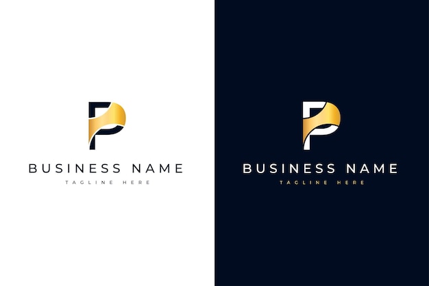 Minimal and elegant initial letter P logo design for Brand identity