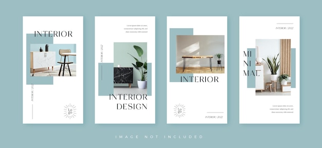 Vector minimal elegant interior instagram story template