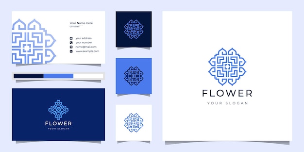 minimal elegant luxury logo with business card design
