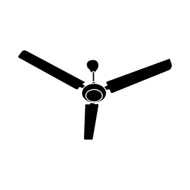 Minimal fan icon to cool down with fresh air in hot summer vecto