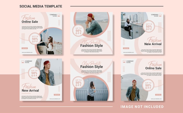 minimal fashion social media post template