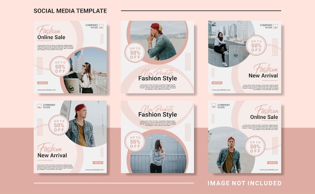 Minimal fashion social media post template