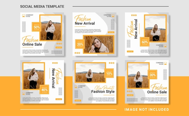 Vector minimal fashion social media post template