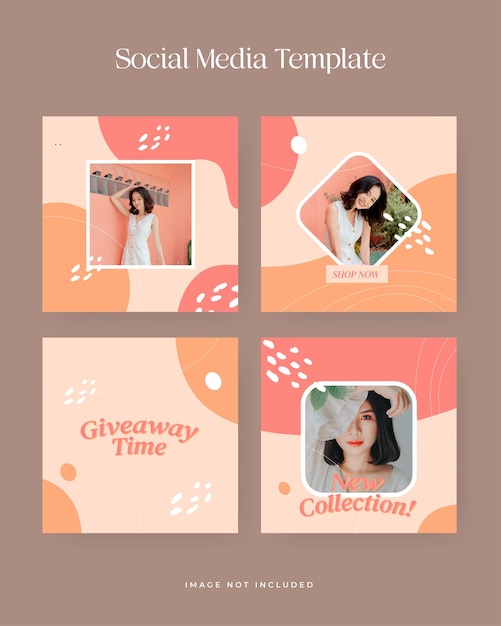 Vector minimal fashion style instagram post template