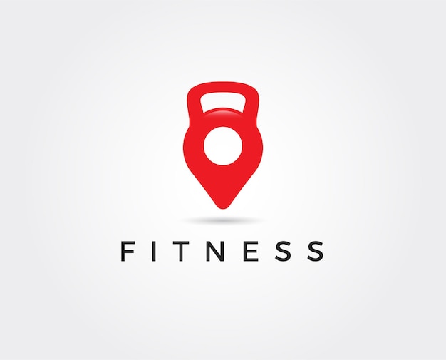 Modello di logo fitness minimo