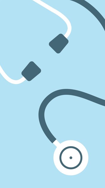 Minimal flat illustration of a stethoscope health and medicine concept