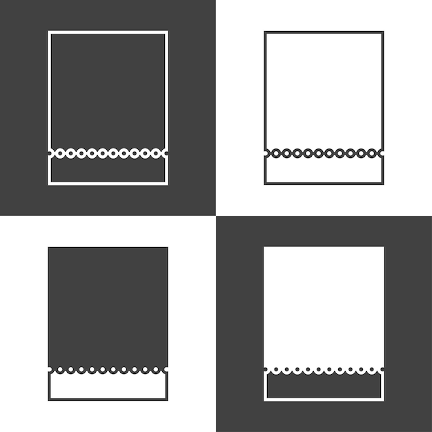 Minimal flat ticket frame concept set....