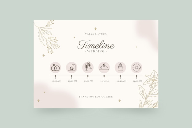 minimal floral wedding poster template