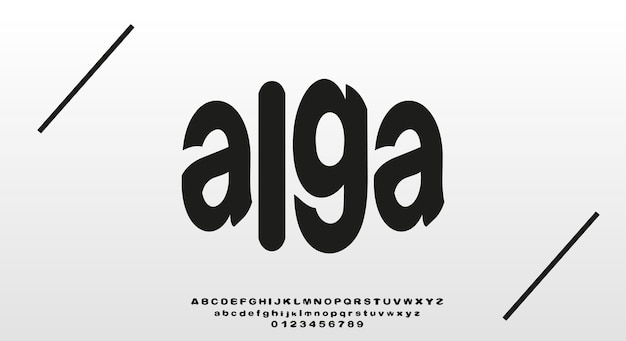 Minimal font creative modern alphabet. minimalist style fonts set.