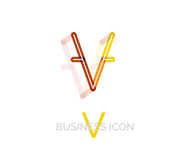 Vector minimal font or letter logo design