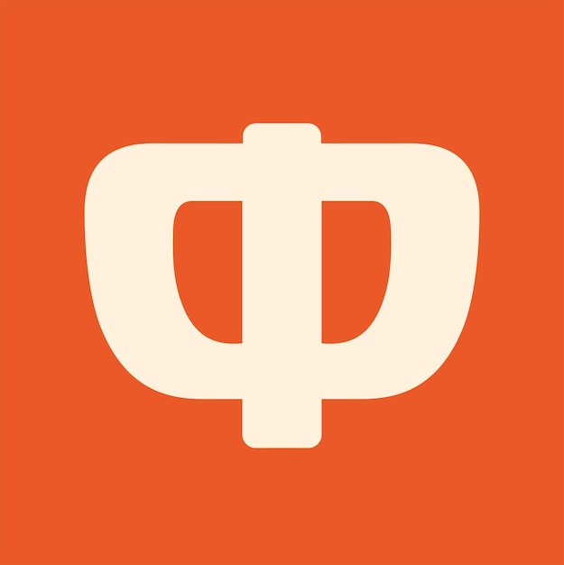Вектор Минимальный стиль шрифта ph letter cyrillic логотип для личного и фирменного стиля
