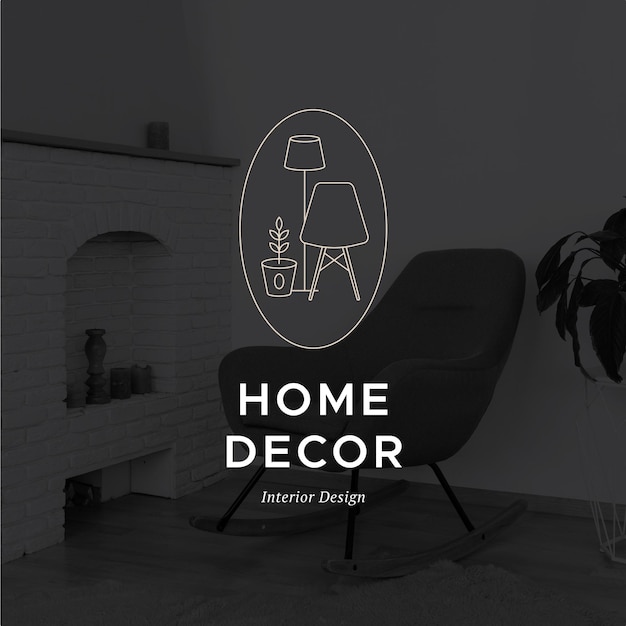 Vector minimal furniture logo