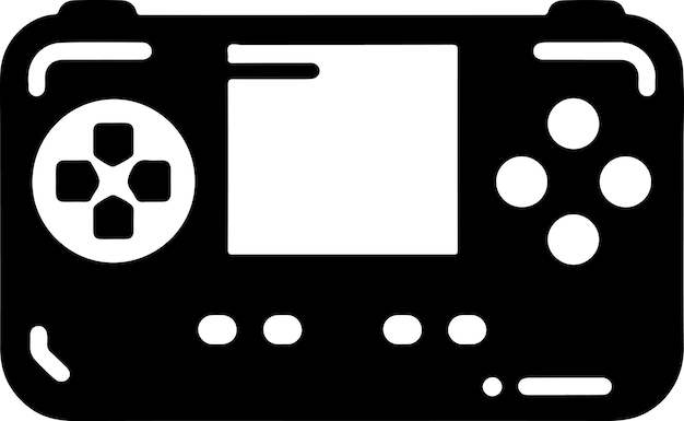 Vector minimal game console icon symbol flat illustration white background 21