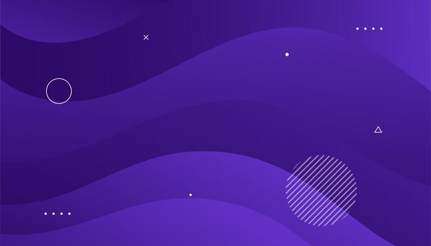 Minimal geometric background Purple color with wave shape